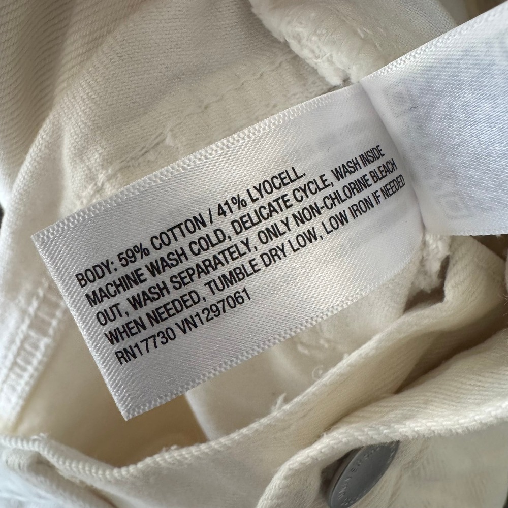 Universal Thread Womens High Rise Long Shorts Denim Size 2 NEW Off White Cream - Picture 5 of 6